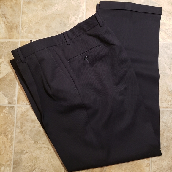 Joseph & Feiss Other - Navy Two Pleat Slacks 100% Wool